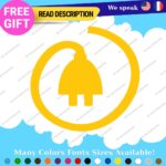 Fits Electric Vehicule Stickers Vinyl Decals Car 100% EV Hybrid Green Zero - Image 14