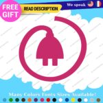 Fits Electric Vehicule Stickers Vinyl Decals Car 100% EV Hybrid Green Zero - Image 19