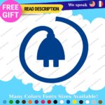 Fits Electric Vehicule Stickers Vinyl Decals Car 100% EV Hybrid Green Zero - Image 24