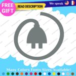 Fits Electric Vehicule Stickers Vinyl Decals Car 100% EV Hybrid Green Zero - Image 4