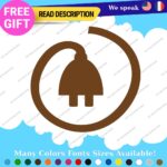 Fits Electric Vehicule Stickers Vinyl Decals Car 100% EV Hybrid Green Zero - Image 9