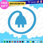 Fits Electric Vehicule Stickers Vinyl Decals Car 100% EV Hybrid Green Zero - Image 10