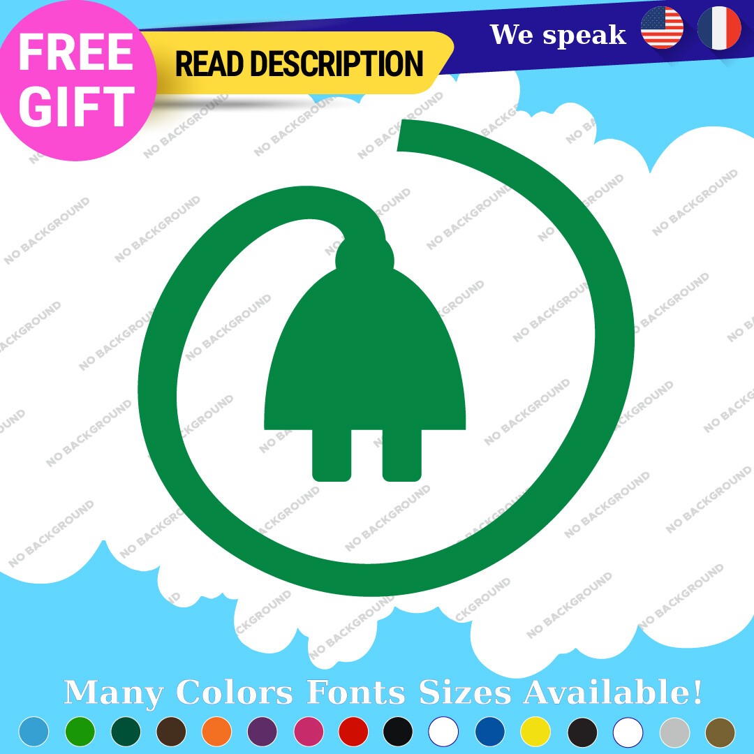Fits Electric Vehicule Stickers Vinyl Decals Car 100 EV Hybrid Green Zero 297309388354 Fits Electric Vehicule Stickers Vinyl Decals Car 100% EV Hybrid Green Zero - Image 1