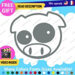 Pig Pink Stickers Vinyl Decals Animal JDM Car Bumper - Image 11