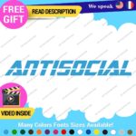 Antisocial Banner Decals JDM Stickers Vinyl Euro Message Anti Social Windshield - Image 25