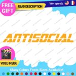 Antisocial Banner Decals JDM Stickers Vinyl Euro Message Anti Social Windshield - Image 27
