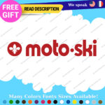 Fits MOTO-SKI Decal Sticker Vinyl Ski moto old snow Vintage Antique Snowmobile 2 - Image 32