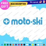 Fits MOTO-SKI Decal Sticker Vinyl Ski moto old snow Vintage Antique Snowmobile 2 - Image 44