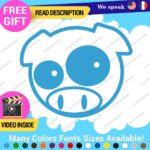 Pig Pink Stickers Vinyl Decals Animal JDM Car Bumper - Image 25