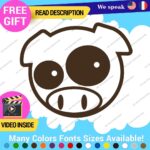 Pig Pink Stickers Vinyl Decals Animal JDM Car Bumper - Image 22