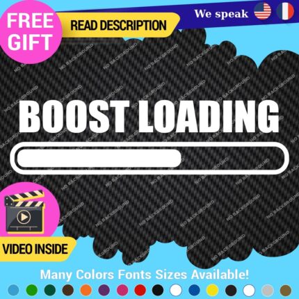 Boost Loading Decals Stickers Vinyl Car JDM Turbo Racing NOS Drift Windshield