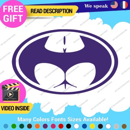Buttman Oval Decals Stickers Vinyl Super Hero Bat Prank DC Comic Dark Knight As