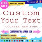 Extra Large Custom  Text Name Courier New  Font Lettering Decals Vinyl Stickers - Image 11
