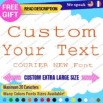 Extra Large Custom  Text Name Courier New  Font Lettering Decals Vinyl Stickers - Image 13