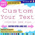 Extra Large Custom  Text Name Courier New  Font Lettering Decals Vinyl Stickers - Image 14