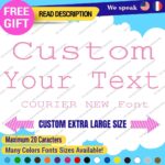 Extra Large Custom  Text Name Courier New  Font Lettering Decals Vinyl Stickers - Image 15