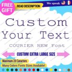 Extra Large Custom  Text Name Courier New  Font Lettering Decals Vinyl Stickers - Image 16