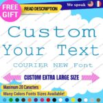 Extra Large Custom  Text Name Courier New  Font Lettering Decals Vinyl Stickers - Image 19