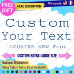 Extra Large Custom  Text Name Courier New  Font Lettering Decals Vinyl Stickers - Image 20