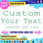 Extra Large Custom  Text Name Courier New  Font Lettering Decals Vinyl Stickers - Image 22