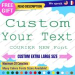 Extra Large Custom  Text Name Courier New  Font Lettering Decals Vinyl Stickers - Image 23