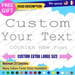Extra Large Custom  Text Name Courier New  Font Lettering Decals Vinyl Stickers - Image 24
