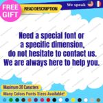 Extra Large Custom  Text Name Courier New  Font Lettering Decals Vinyl Stickers - Image 4