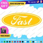 Fits Fast Ford Decals Sticker Vinyl Vintage Mustang Car Oval Emblem Truck Build - Image 4