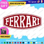 Fits Ferrari Vintage Decals Stickers Vinyl Die Oval Sports Cars Racing Formula 1