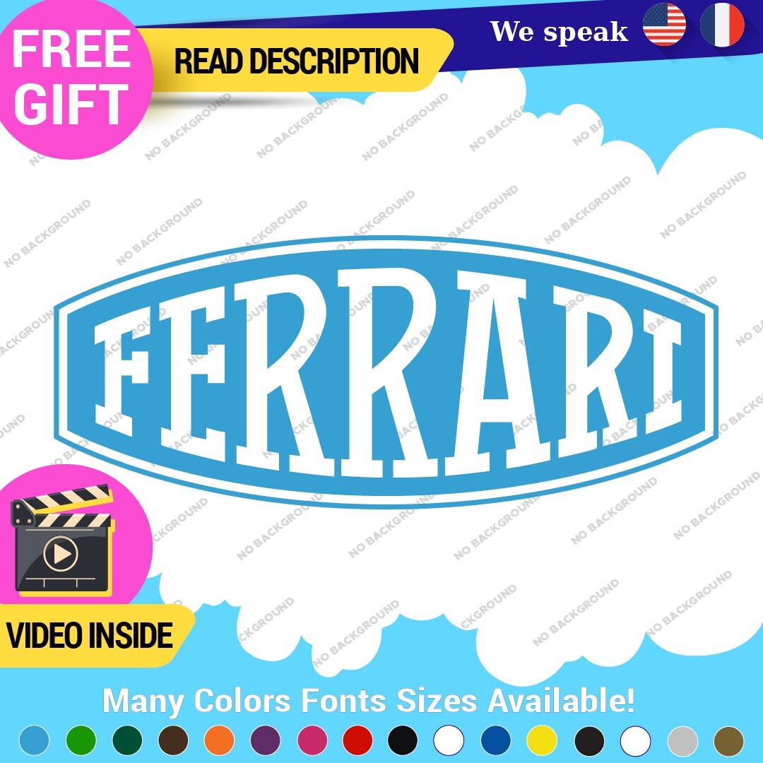 Fits Ferrari Vintage Decals Stickers Vinyl Die Oval Sports Cars Racing Formula 1 - Image 21