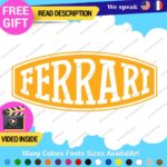 Fits Ferrari Vintage Decals Stickers Vinyl Die Oval Sports Cars Racing Formula 1 - Image 23