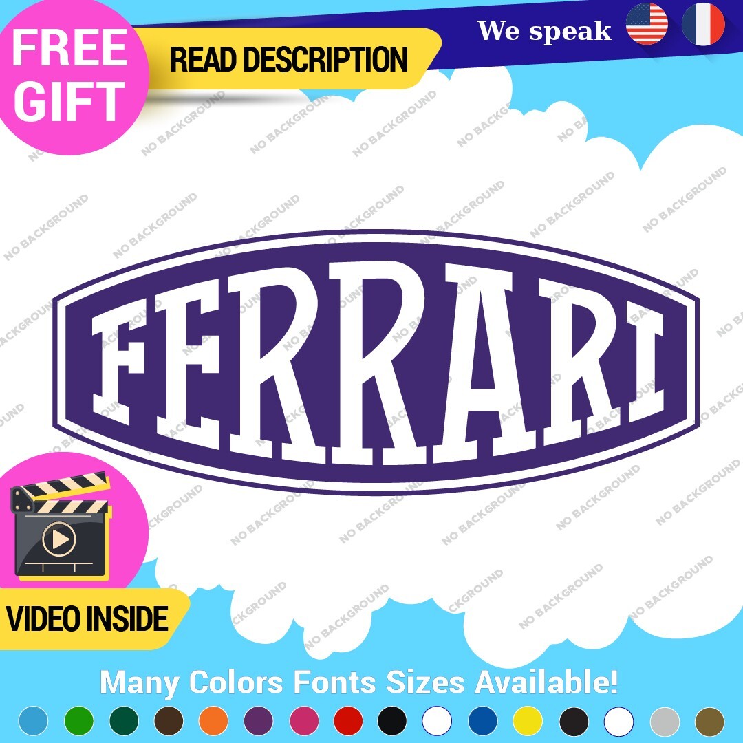 Fits Ferrari Vintage Decals Stickers Vinyl Die Oval Sports Cars Racing Formula 1 - Image 7