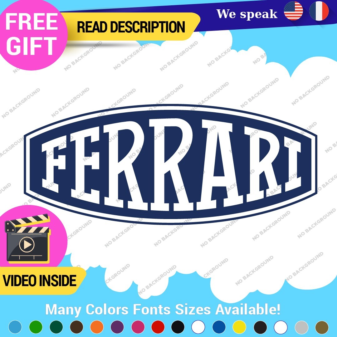 Fits Ferrari Vintage Decals Stickers Vinyl Die Oval Sports Cars Racing Formula 1 - Image 8