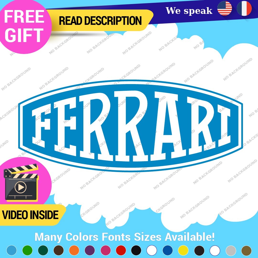 Fits Ferrari Vintage Decals Stickers Vinyl Die Oval Sports Cars Racing Formula 1 - Image 10