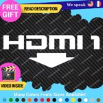 Fits HDMI 1  Port Exhaust Sticker Decal Vinyl Bumper Civic SI Silverado Dual 1