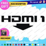 Fits HDMI 1  Port Exhaust Sticker Decal Vinyl Bumper Civic SI Silverado Dual 1 - Image 3