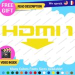 Fits HDMI 1  Port Exhaust Sticker Decal Vinyl Bumper Civic SI Silverado Dual 1 - Image 4