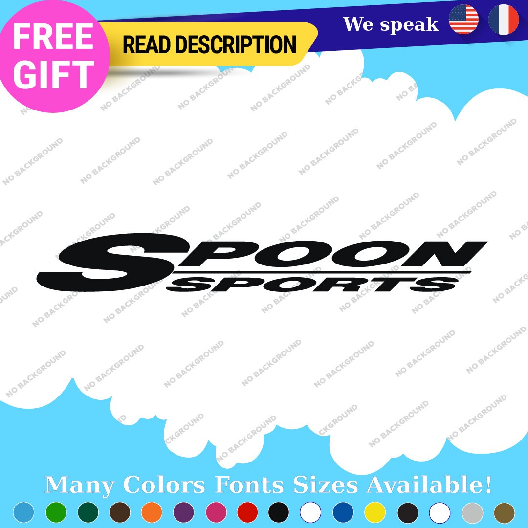Fits Spoon Sport Decal Stickers Vinyl Honda Civic JDM Tuning Wheel Turbo Rim Mag 297353858474 Fits Spoon Sport Decal Stickers Vinyl Honda Civic JDM Tuning Wheel Turbo Rim Mag - Image 1