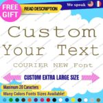 Extra Large Custom  Text Name Courier New  Font Lettering Decals Vinyl Stickers - Image 28