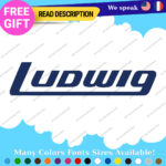 Fits Ludwig Decals Stickers Vinyl Cymbal Bass Drum Percusion Music USA Head Amp - Image 13