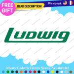 Fits Ludwig Decals Stickers Vinyl Cymbal Bass Drum Percusion Music USA Head Amp - Image 17