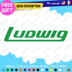 Fits Ludwig Decals Stickers Vinyl Cymbal Bass Drum Percusion Music USA Head Amp - Image 18