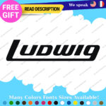 Fits Ludwig Decals Stickers Vinyl Cymbal Bass Drum Percusion Music USA Head Amp - Image 4
