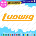 Fits Ludwig Decals Stickers Vinyl Cymbal Bass Drum Percusion Music USA Head Amp - Image 26