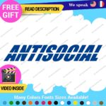 Antisocial Banner Decals Stickers Vinyl Euro Message Anti Social Windshield JDM - Image 15