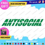 Antisocial Banner Decals Stickers Vinyl Euro Message Anti Social Windshield JDM - Image 18