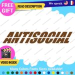 Antisocial Banner Decals Stickers Vinyl Euro Message Anti Social Windshield JDM - Image 24