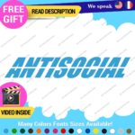 Antisocial Banner Decals Stickers Vinyl Euro Message Anti Social Windshield JDM - Image 25