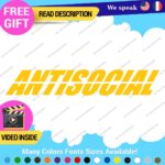 Antisocial Banner Decals Stickers Vinyl Euro Message Anti Social Windshield JDM - Image 4
