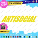 Antisocial Banner Decals Stickers Vinyl Euro Message Anti Social Windshield JDM - Image 5